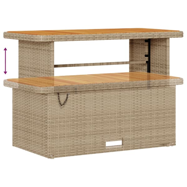 Trädgårdsmöbelset Beige konstrotting