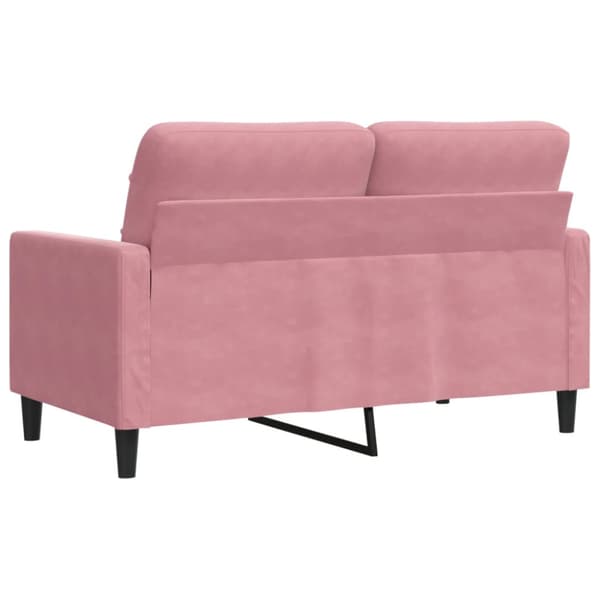 Soffa 2-sits rosa 120 cm sammet
