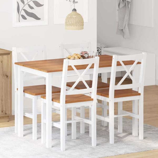 Matgrupp 5 delar brun och vit