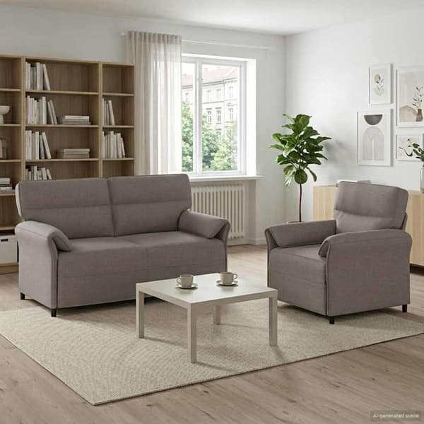 Soffset 2 st Taupe Tyg