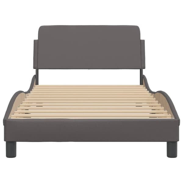 Bed Frame "Dover" Grey 100x200 cm Faux Leather