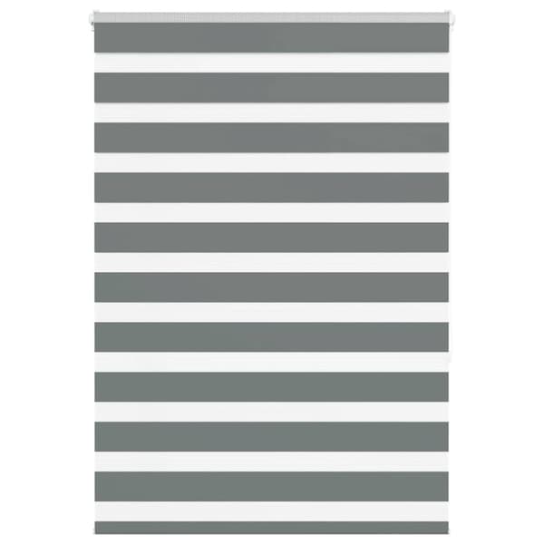 Rullgardin zebra mörkgrå 95x150 cm tyg bredd 90,9 cm polyester