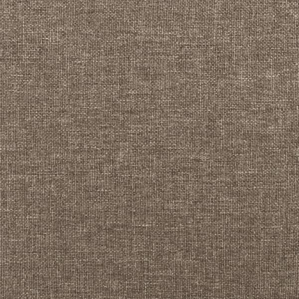Ramsäng med madrass taupe 90x200 cm tyg