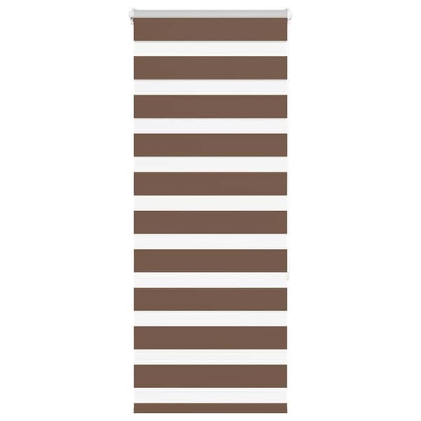 Rullgardin zebra brun 65x150 cm tyg bredd 60,9 cm polyester