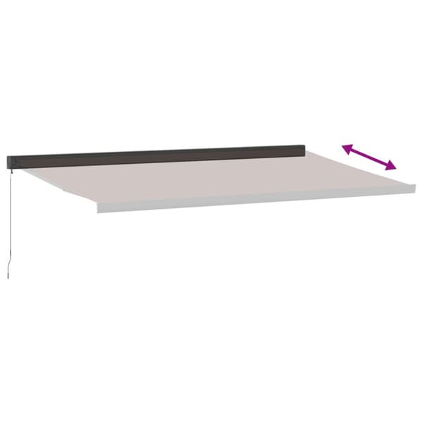 Markis manuellt infällbar 500x300 cm brun