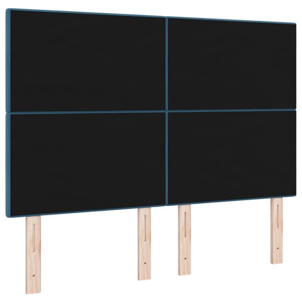 Huvudgavel Mörkblå 144 cm Sammet