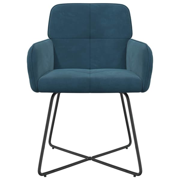 Matstolar 4 pcs Sammet Blå 59 x 56,5 x 86 cm