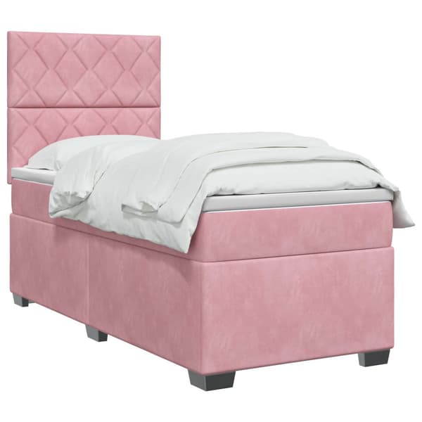 Kontinentalsäng med madrass Rosa 90 x 200 cm Sammet