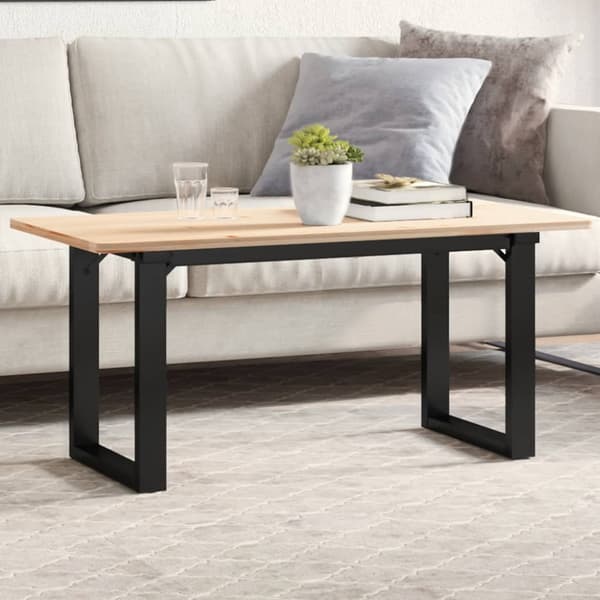 Bordsben för soffbord O-ram 90x30x43 cm stål