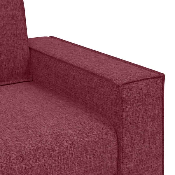 Soffa vinröd 100x78x84 cm tyg