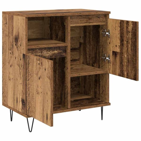Sideboard 2 pcs Gammalt trä 60 x 35 x 70 cm