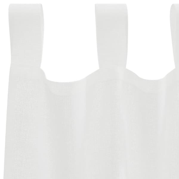 Voile gardiner med stångfickor 2 st vit