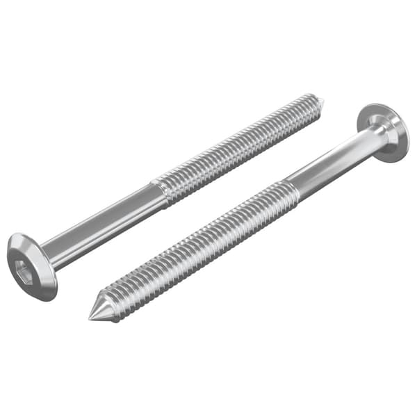 Möbelskruvar 2 pcs Silver M6 x 85 mm Stål