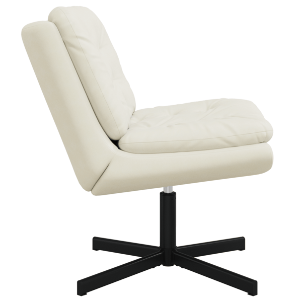 Svängbar Avkopplingsstol Kräm 63 x 75 x 76 cm Sammet