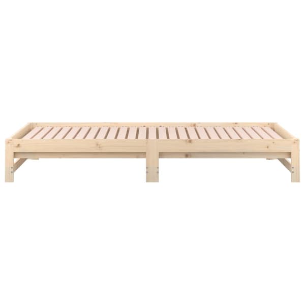 Utdragbar dagbädd 2x(90x200) cm massiv furu