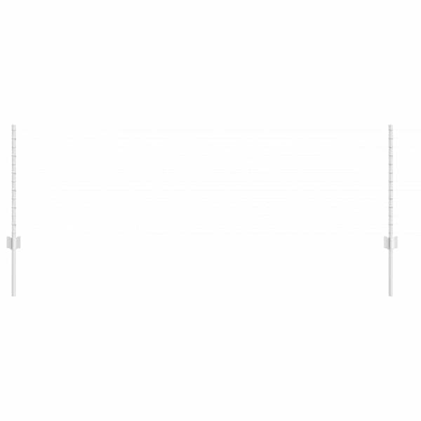 Stängselstolpe 5 pcs Silver 80 cm Stål
