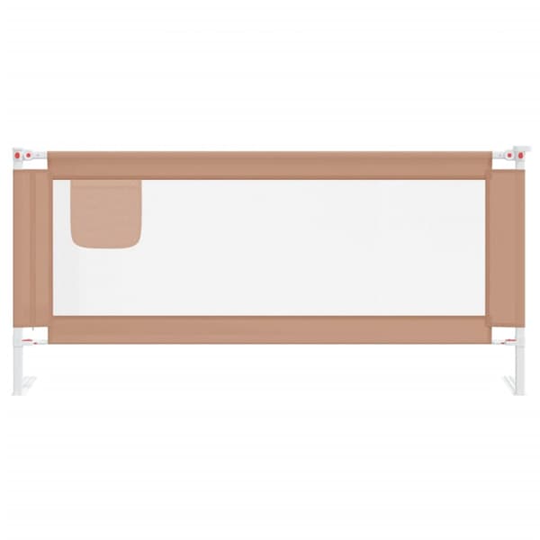Sängskena för barn taupe 200x25 cm tyg