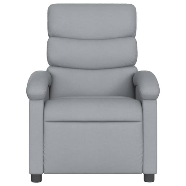 Elektrisk reclinerfåtölj ljusgrå tyg