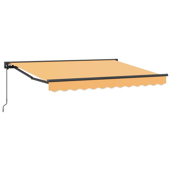 Utdragbar markis Sand 4 × 3 m Polyester och aluminium