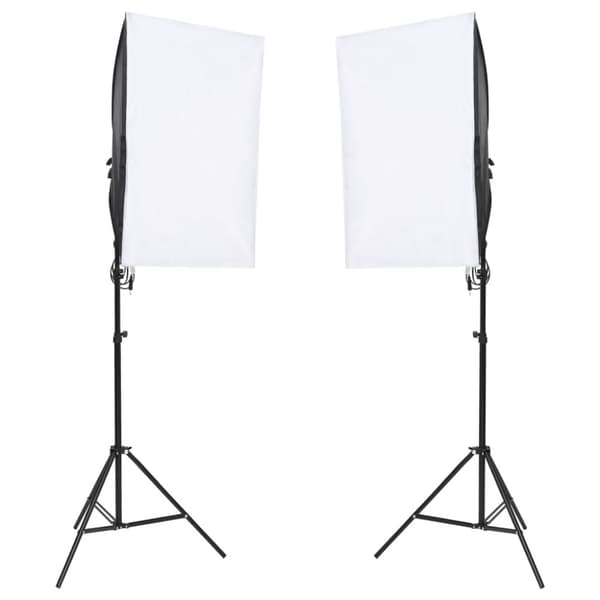 Fotostudio med lampor och bakgrund