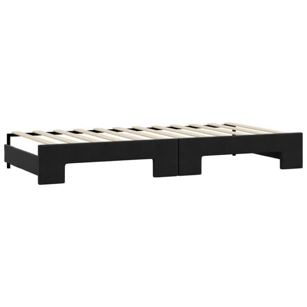 Dagbädd utdragbar svart 100x200 cm tyg