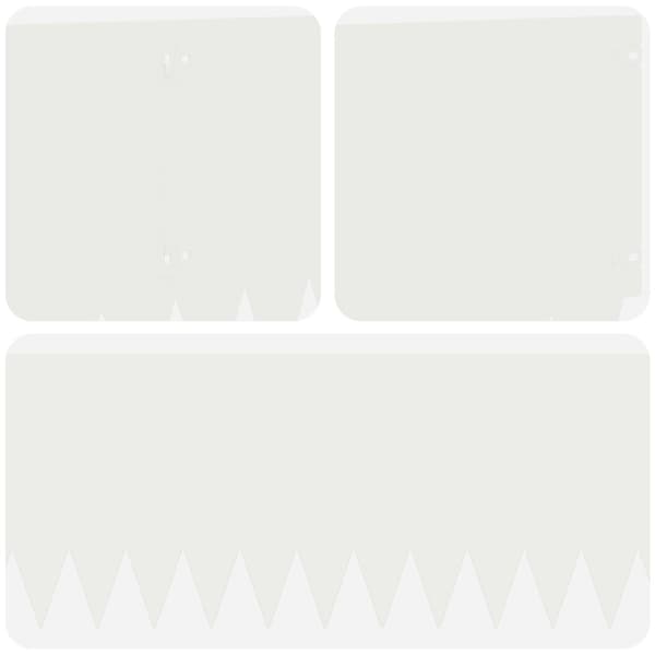 Kant för gräsmatta 20 pcs 103 x 30 cm Stål Vit