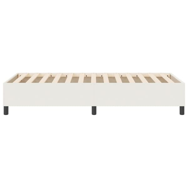 Plattform sängram Kräm 80 x 200 cm Kordread tyg