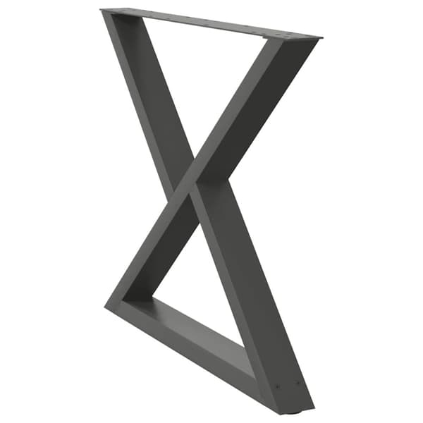 Matbordsben 2 st antracit 90x(72-73,3) cm stål