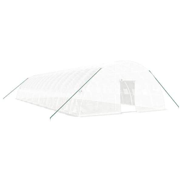 Växthus med stålram vit 96 m² 16x6x2,85 m