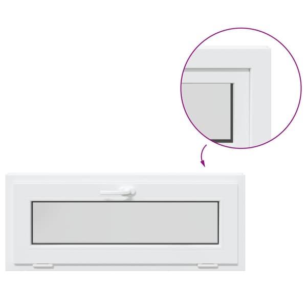 Källarfönster RISOR 110 x 40 cm PVC och glas Vit