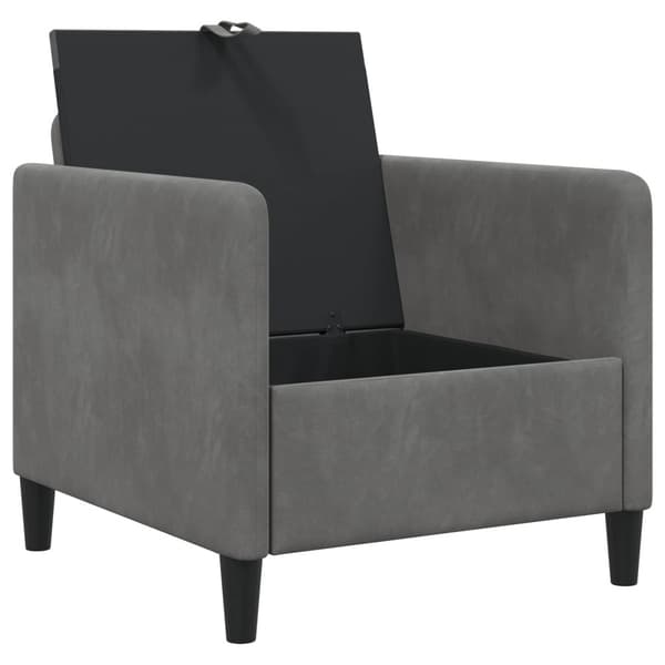 Soffa med förvaring Mörkgrå 72 x 78 x 87 cm Polyester