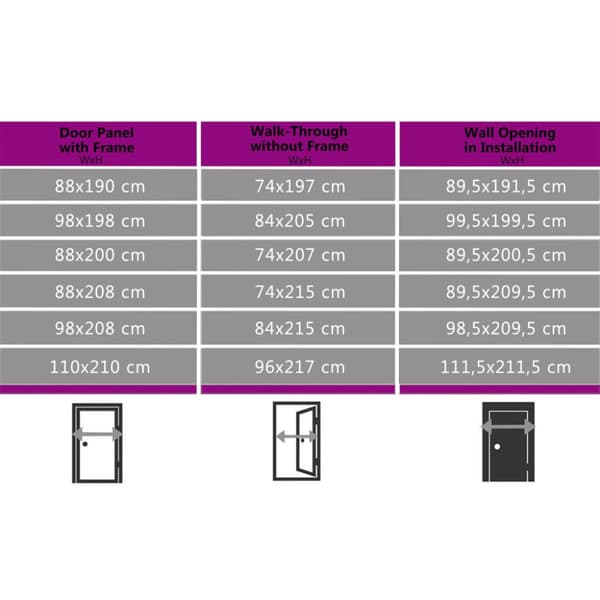 Ytterdörr vit 110x210 cm PVC