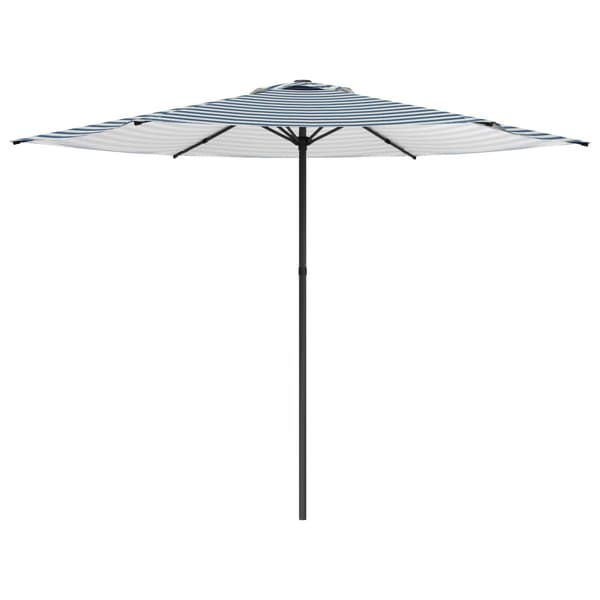 Trädgårdsparasol 300 x 300 cm Polyester Rektangulär Blå och Vit