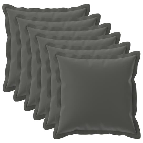 Kuddöverdrag 6 st HOUTEN Antracit 80 x 80 cm Polyester