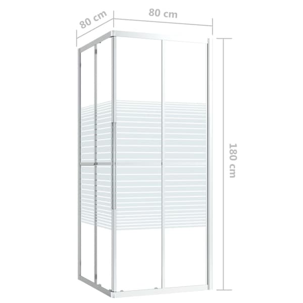 Duschvägg ESG 80x80x180 cm