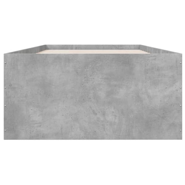 Sängram betonggrå 90x190 cm konstruerad trä