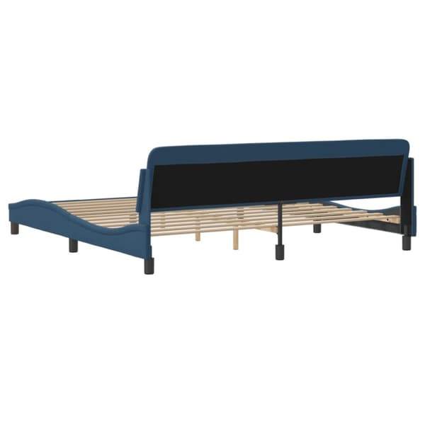 Bed Frame "Dover" Blue 200x200 cm Fabric