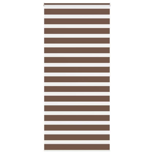 Rullgardin zebra brun 95x200 cm tyg bredd 90,9 cm polyester