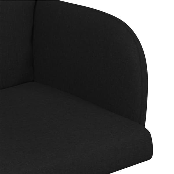 Matstolar 2 pcs Tyg Svart 60 x 56 x 96 cm