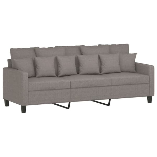 3-sitssoffa taupe 180 cm tyg