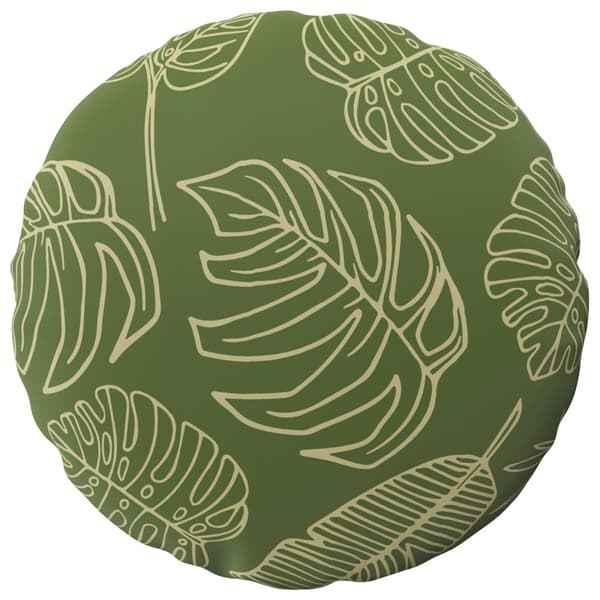 Kuddöverdrag 2 st HEERLEN Bladdesign Ø 50 cm Polyester