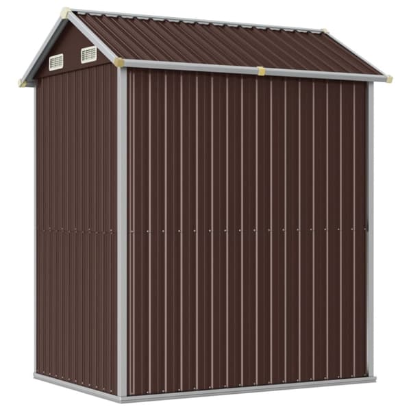 Trädgårdsskjul brun 192x152,5x237 cm galvaniserat stål