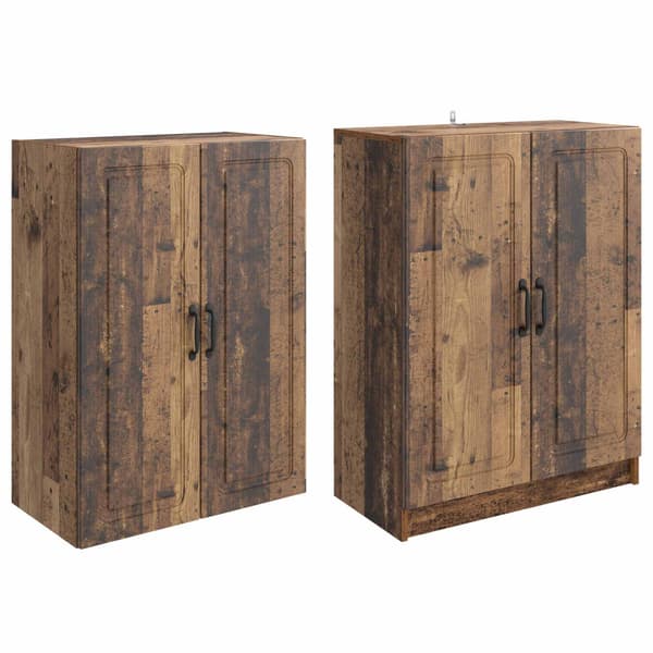 Skåpset 2 pcs Konstruerat trä
