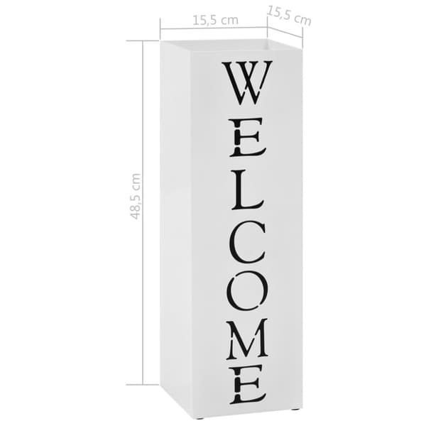 Paraplyställ welcome stål vit