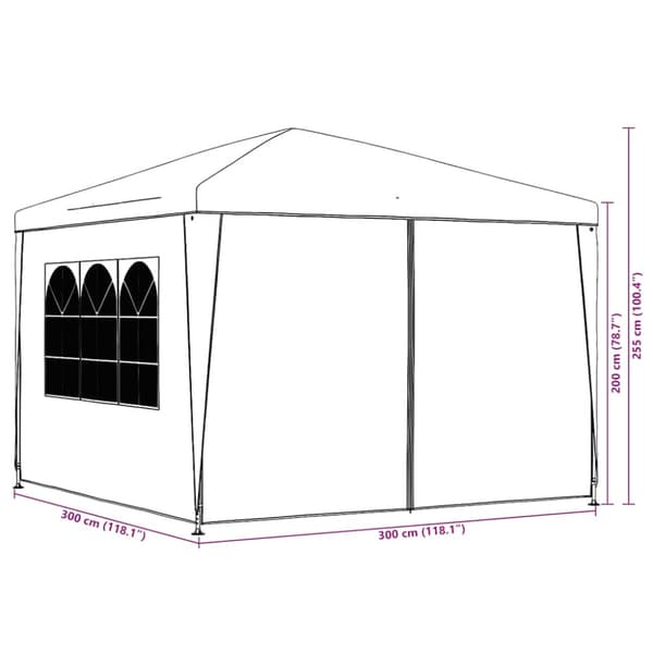 Partytält 3x3 m grön