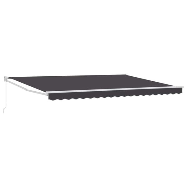 Utdragbar markis Antracit 4 x 2 m Polyester och aluminium