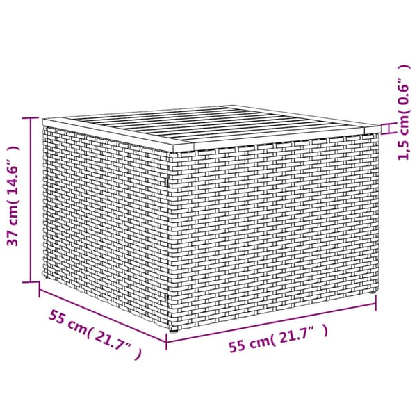 6 delar trädgårdssoffgrupp med dynor svart polyrotting