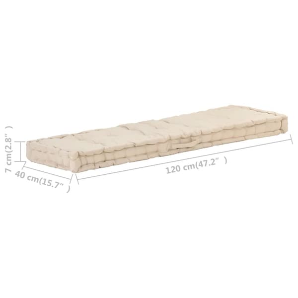 Dyna till pallsoffa 2 st bomull beige