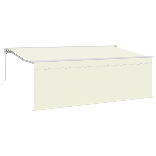 Utfällbar markis Kräm 400 x 200 cm Polyester och aluminium