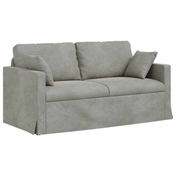 Soffset 2 pcs Ljusgrå 158 x 78 x 80 cm Sammet